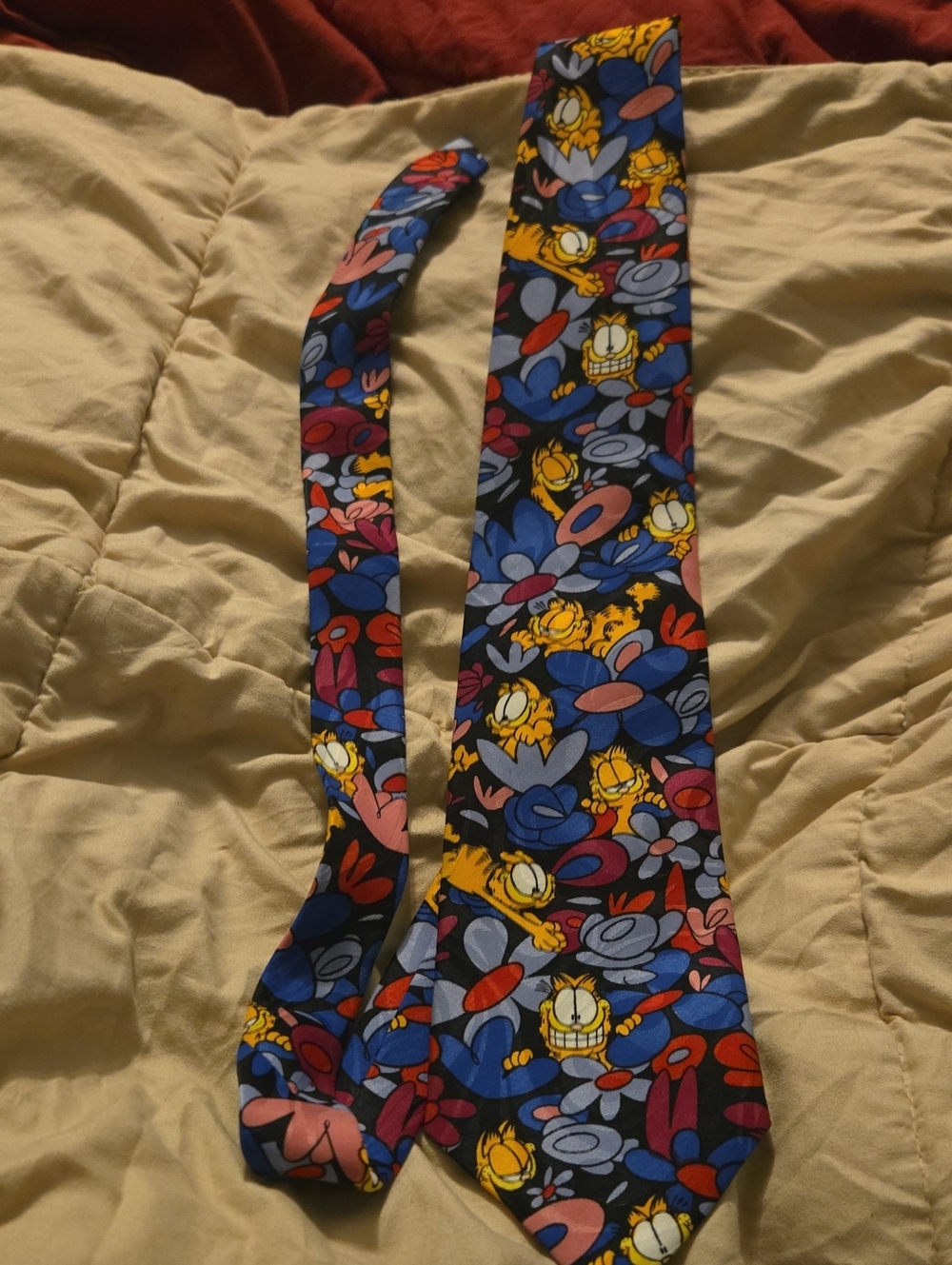 Balancine Hot Cakes Garfield Print Tie - Blue & Multicolor